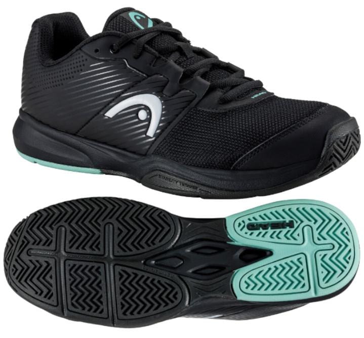 HEAD Revolt Court Mens Tennis Shoes Black Teal