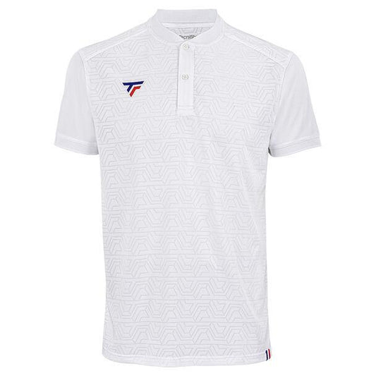 Tecnifibre Mens Team Tennis Mesh Polo Shirt - White