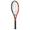 The Prince Beast Power 285g tennis racket from Prince features a graphite frame with a bold black and red design, a black grip, and white strings. It showcases an iconic large "P" on the strings, representing precision and performance.