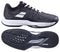 The Babolat Jet Tere 2 All Court 2025 Men's Tennis Shoes in black and white boast a lightweight build, featuring a mesh design with white laces and branding for comfort and stability, coupled with a branded, grippy, textured sole.