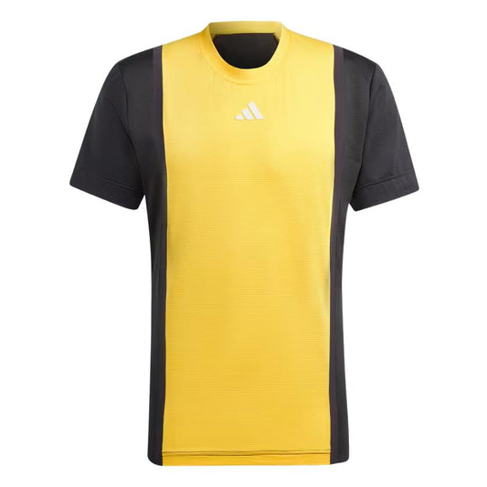 adidas Mens Paris Pro 3D Rib Tennis T-Shirt - Spark / Black