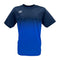 The Yonex YTM5 Men's Tennis T-Shirt in Royal/Navy features moisture-wicking polyester, a blue gradient design, crew neck, short sleeves, and a small logo on the upper left chest for style and optimal court performance.