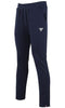 Explore the Tecnifibre Unisex Team Tennis Pants - Marine, designed with stretch polyester fabric for maximum comfort. These marine athletic pants include an elastic waistband, side pockets, and a small white logo near the left pocket. Their fitted, tapered design guarantees both style and functionality.