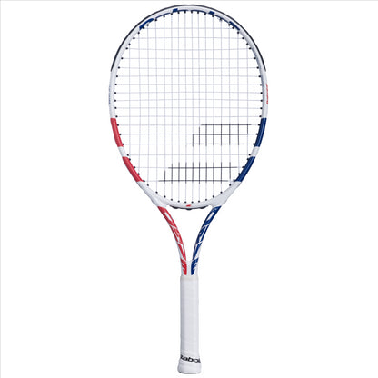 Babolat Drive Junior 24 Girls Tennis Racket - White / Pink / Blue - Face