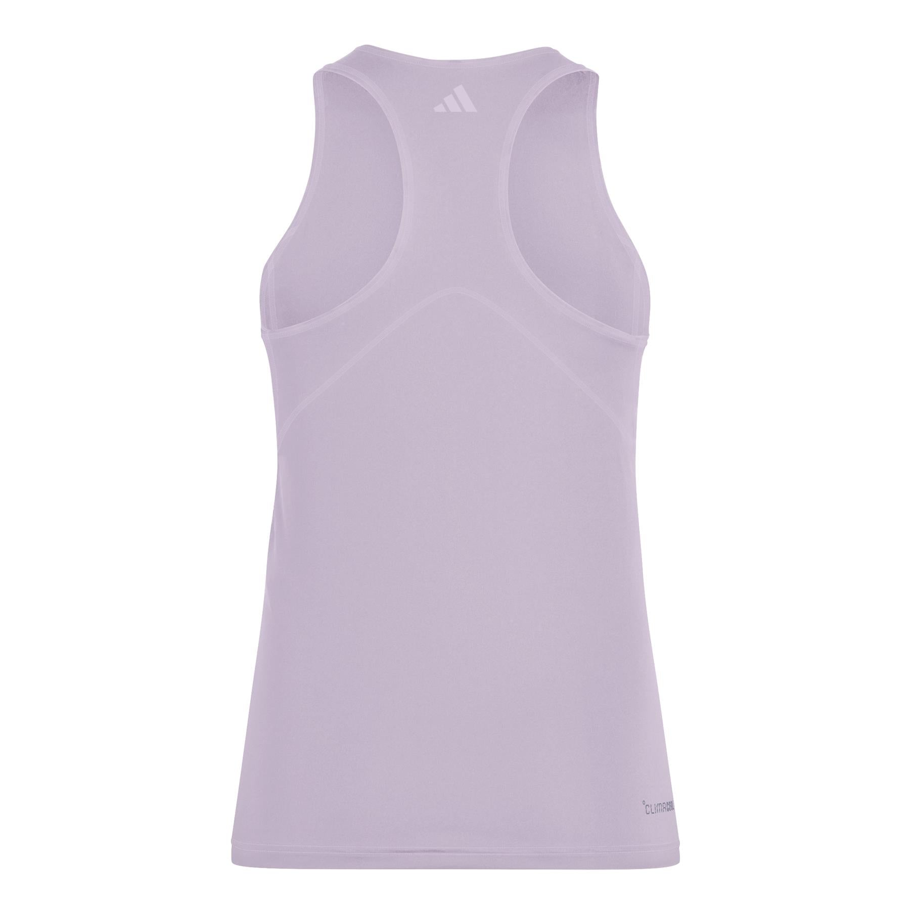 The adidas Women's Club Tennis Tank Top in pink has a racerback style and subtle logos near the neck and hem. Made from recycled materials, its smooth, fitted fabric features Climacool tech to keep you comfortable on the court.