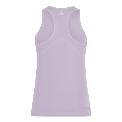 The adidas Women's Club Tennis Tank Top in pink has a racerback style and subtle logos near the neck and hem. Made from recycled materials, its smooth, fitted fabric features Climacool tech to keep you comfortable on the court.