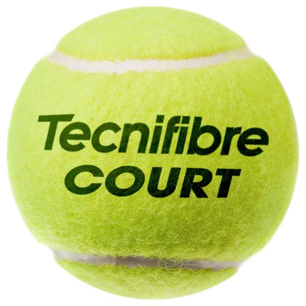 Tecnifibre Court Tennis Balls - 4 Ball Tube - Ball