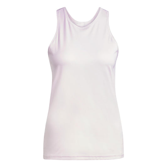 The ADIDAS Women's Club Tennis Tank Top in pink features a sleeveless design with a round neckline, made from recycled materials, blending style and sustainability. Displayed on a plain white background, this top showcases Adidas's commitment to eco-friendly fashion.