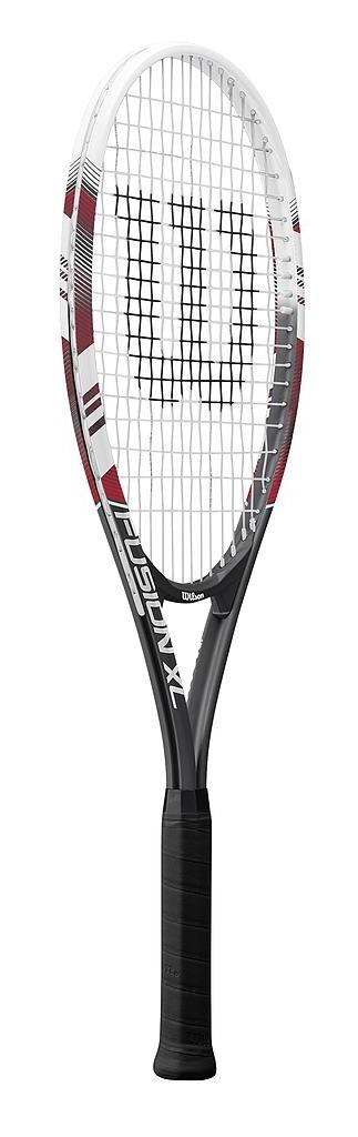 Wilson Fusion XL Tennis Racket - White / Red / Black - G3