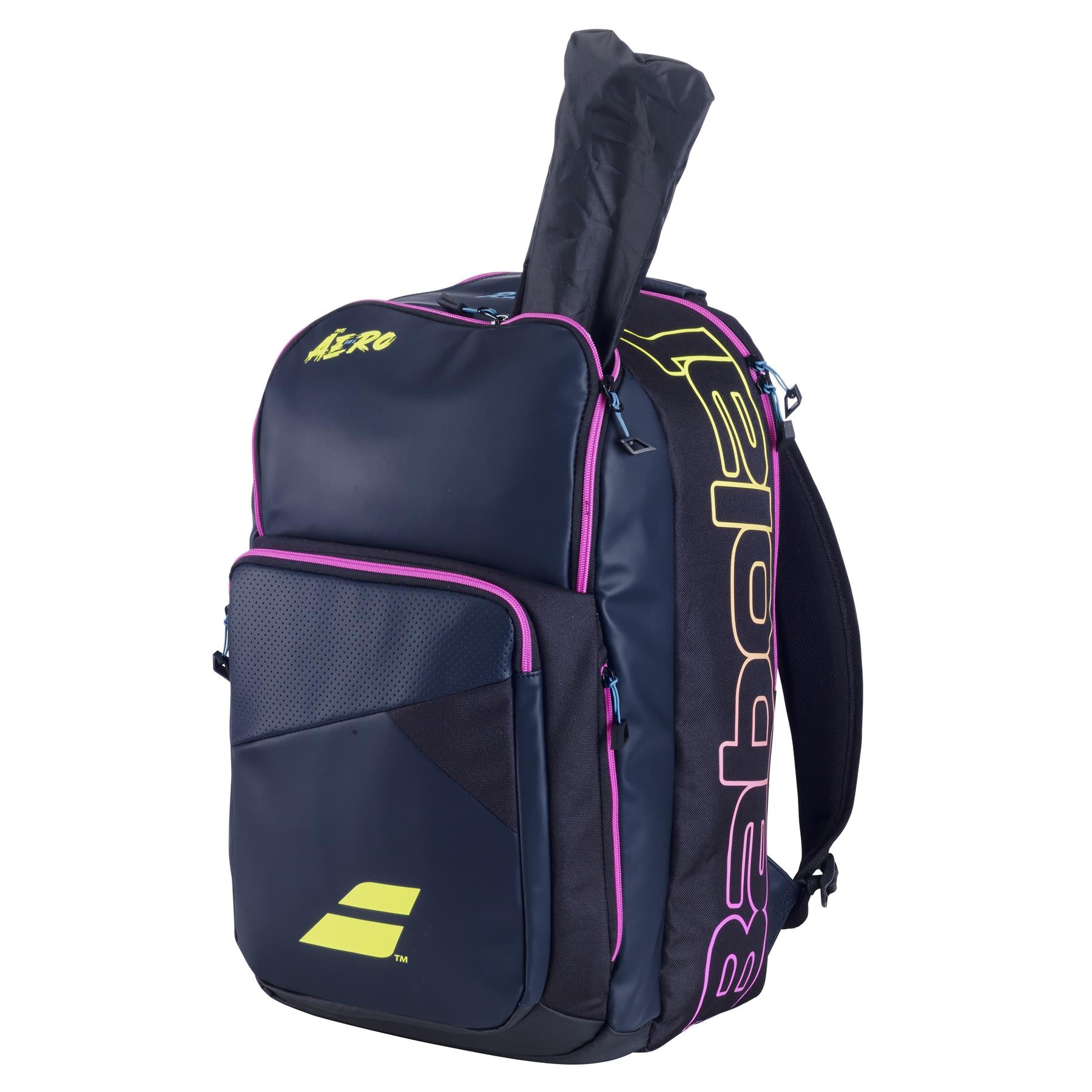 Babolat Pure Aero Rafa II Tennis Backpack Black Pink Yellow