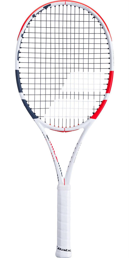 Babolat Pure Strike Team Tennis Racket - White / Red / Black (Strung)