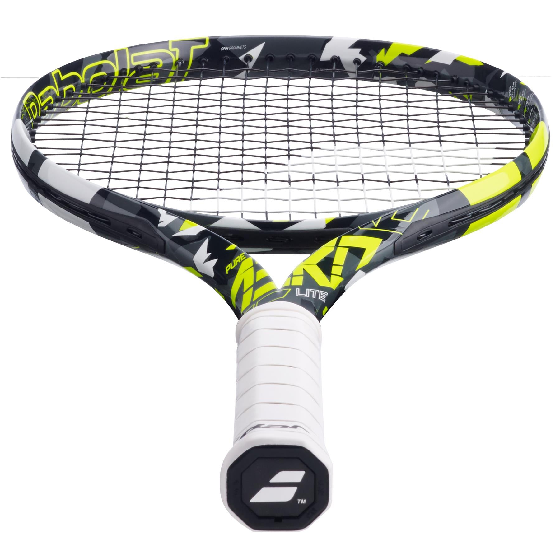 Babolat Pure Aero Lite 2023 Tennis Racket Grey Yellow Strung