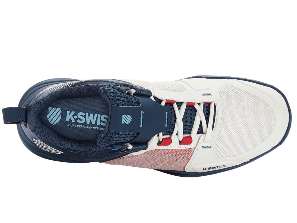 K-Swiss Ultrashot Team Mens Tennis Shoes - White / Blue Opal / Lollipo ...