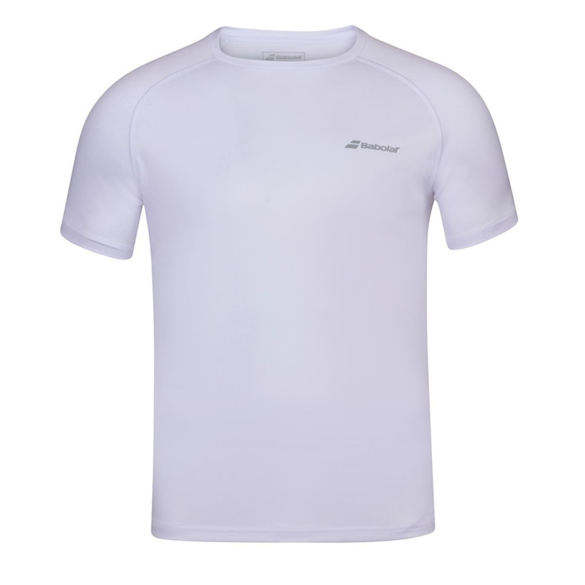 Babolat Mens Play Crew Neck Tennis T Shirt White