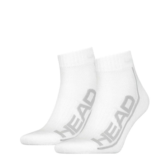 HEAD Stripe Quarter Tennis Socks (2 Pack) - White
