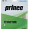 The Prince Perfection String Set -1.30mm, from the Prince brand, offers a multifilament design with a 16 gauge (1.30mm) thickness for enhanced comfort and power. Packaged in a green and white box, it contains 40 feet (12.2 meters) of string, perfect for players looking to boost their power on the court.